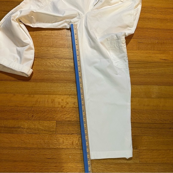 Pendleton Womens Cotton White Flat Front Crop Pants Size 4 (b5 - Picture 15 of 15